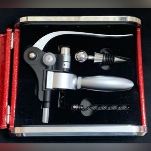 ⚠️ LAST CHANCE ⚠️ PREPOLOGY 3 PC WINE SET WITH FAUX CROCO CASE